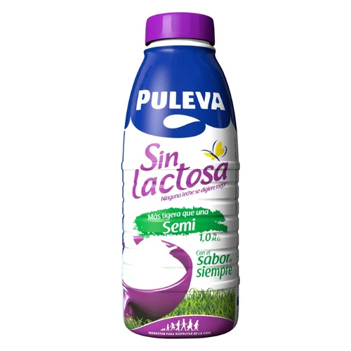 Leche desnatada sin lactosa en botella