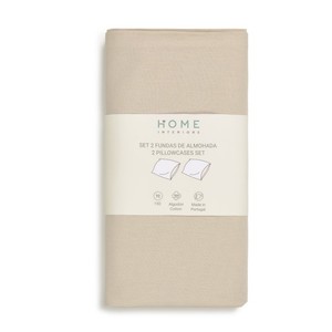 Imagen de HOME INTERIORS Joc de 2 fundes de coixí Beix de 50x85cm