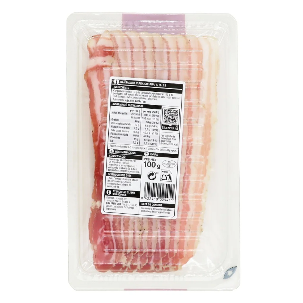 BONPREU Tocino viado curado