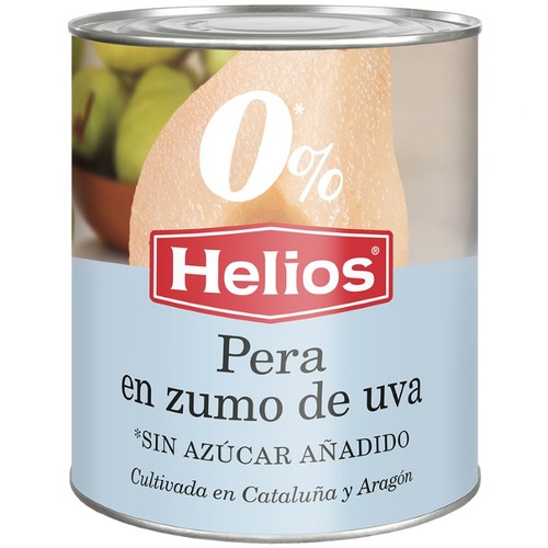 HELIOS Pera en suc de raïm sense sucre