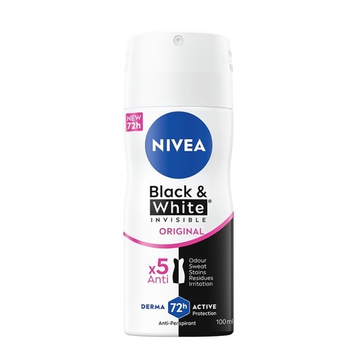 NIVEA Desodorant invisible B&W en esprai format viatge