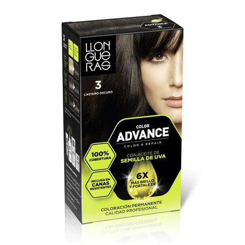 LLONGUERAS Tint de color castany fosc nº 3 Color Advance