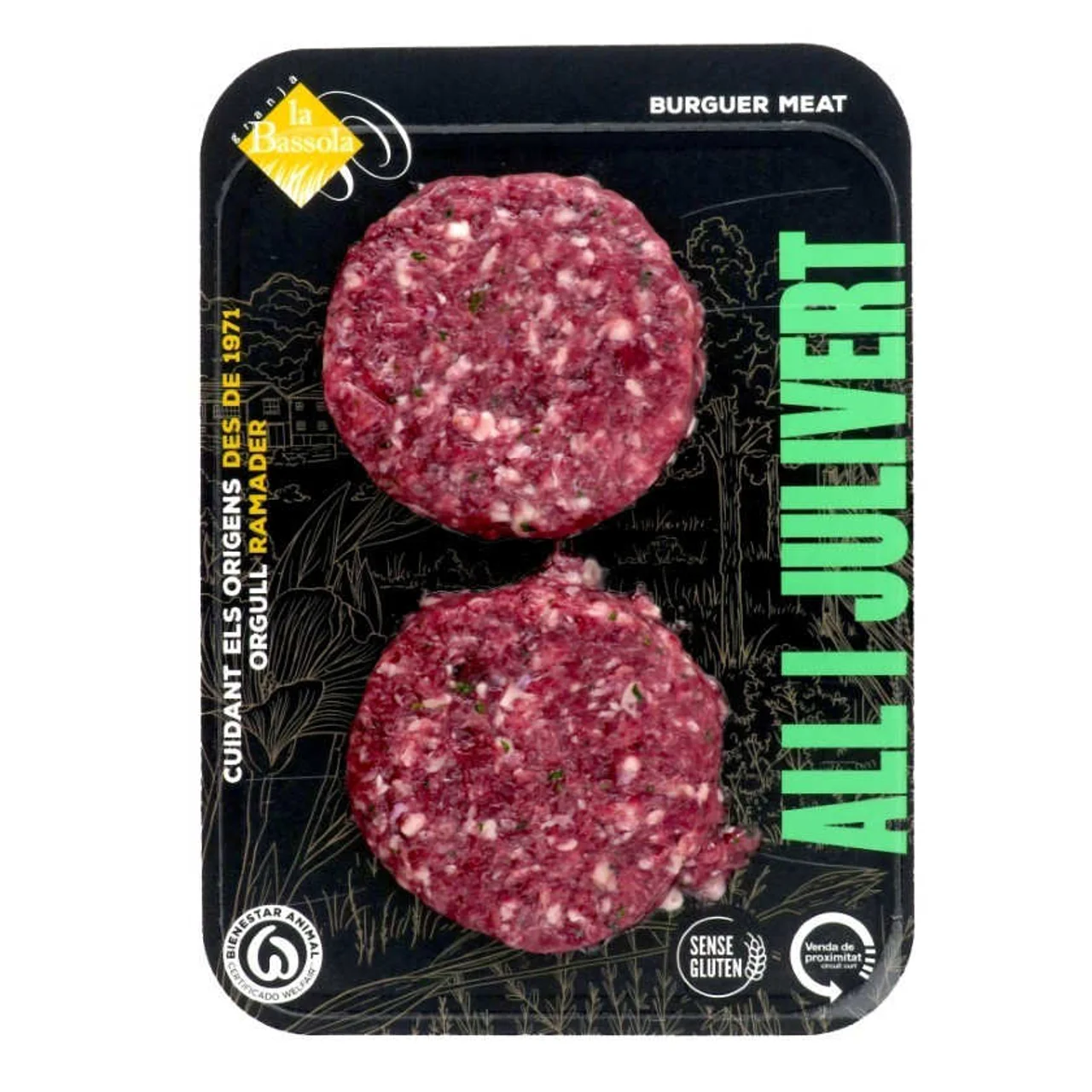Burger meat de tenera con ajo y perejil