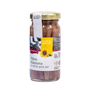 BONPREU Filets d'anxova en oli de gira-sol