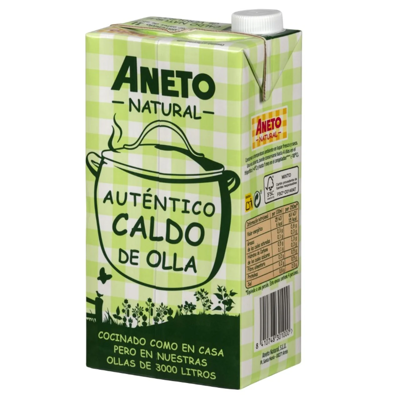 Caldo natural de verduras