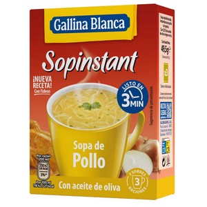 Sopa instantánea de pollo con pasta Sopinstant