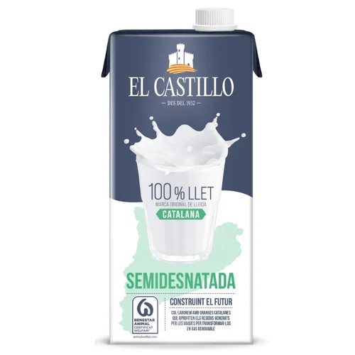 Leche entera en botella