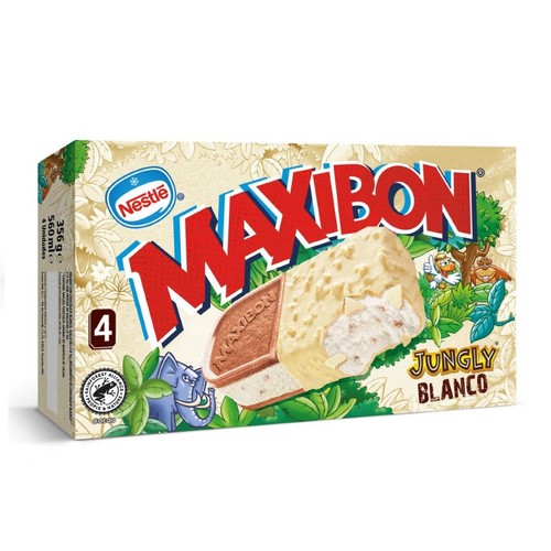NESTLÉ MAXIBON Gelat de xocolata blanca Jungly