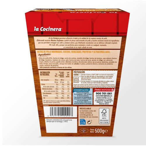 LA COCINERA Aletes de pollastre marinades