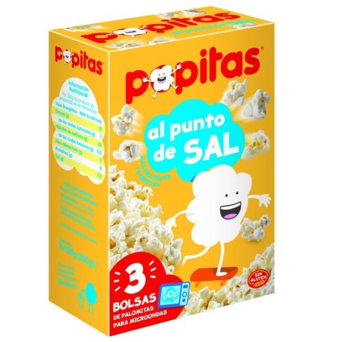 POPITAS Crispetes amb sal per a microones