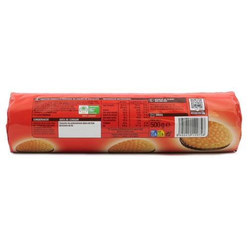 BONPREU Galetes XXL farcides de crema xocolata