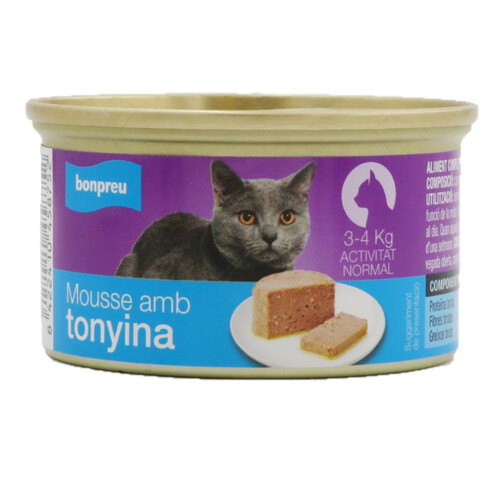 BONPREU Menjar mousse amb tonyina per a gat
