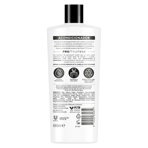 TRESEMME Condicionador Llis Keratina