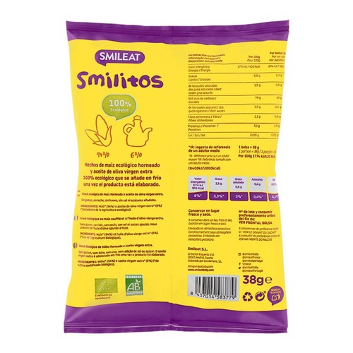 SMILEAT Snack de blat de moro ecològic