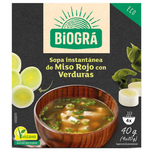 Imagen de BIOGRÁ Sopa instantània de miso amb verdures ecològica