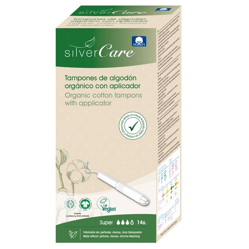 SILVER CARE Tampons súper amb aplicador ecològic