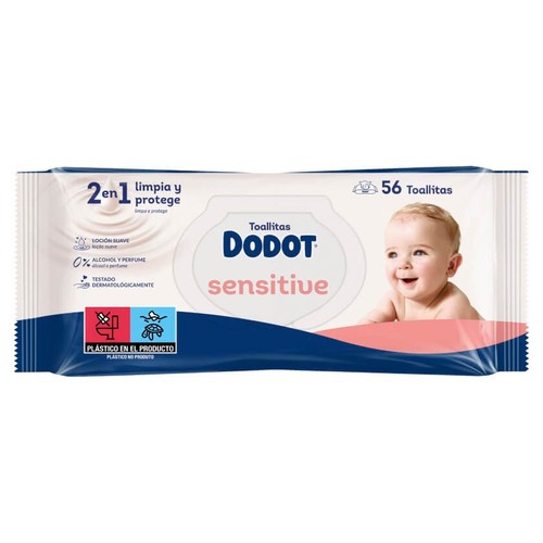 DODOT SENSITIVE Tovalloletes humides infantils