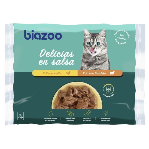 BIAZOO Menjar humit de carn Grain Free per a gat