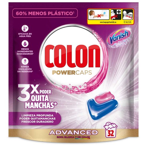 COLON Detergent líquid Power Caps de 32 dosis