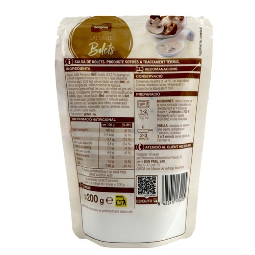 BONPREU Salsa de bolets