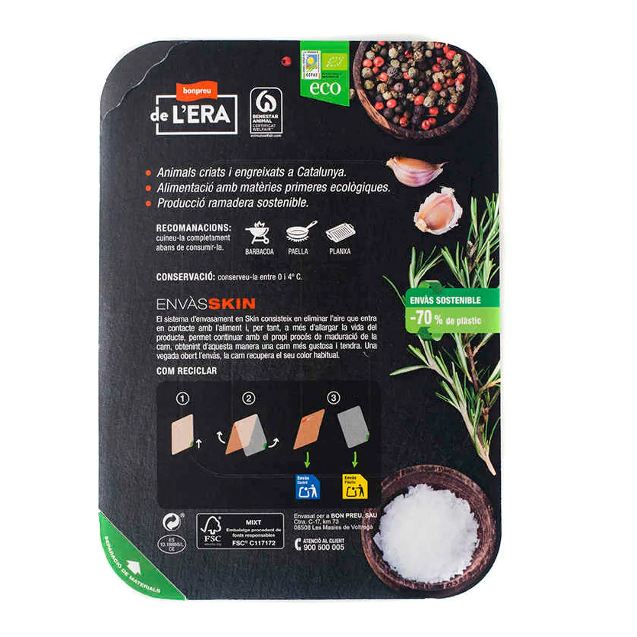 BONPREU DE L'ERA Entrecot de ternera ecológico