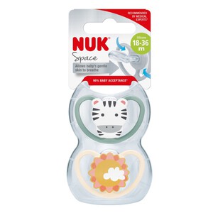 Imagen de NUK Xumet de silicona 18-36 mesos zebra/sol