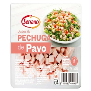 Pechuga de pavo a dados