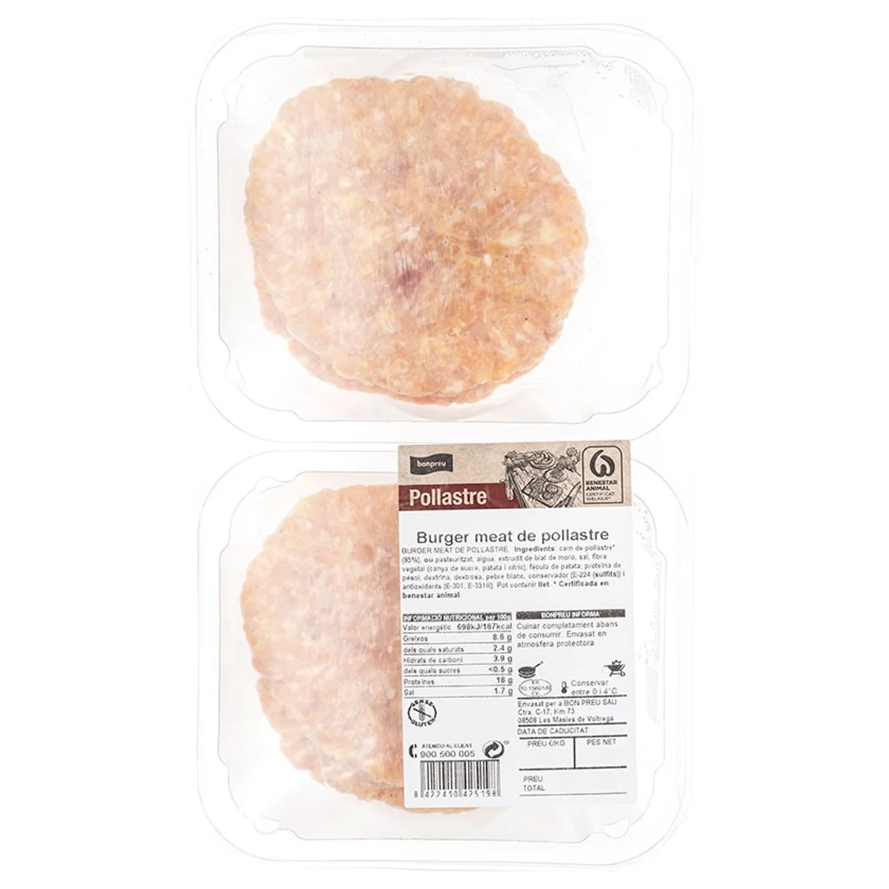 BONPREU Burger meat de pollo