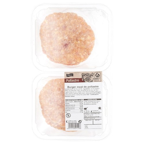 BONPREU Burger meat de pollastre