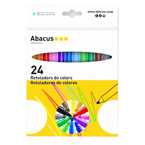 ABACUS Retoladors de colors de punta gruixuda