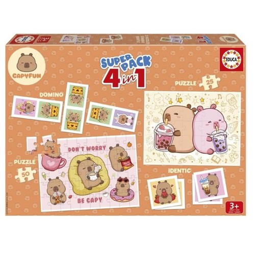 EDUCA Set jocs capibara 4 in1