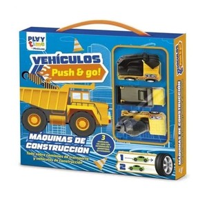Imagen de IMAGILAND Joc educatiu amb 3 màquines de construcció Push&Go