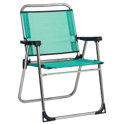 ALCO Cadira de platja plegable de color turquesa