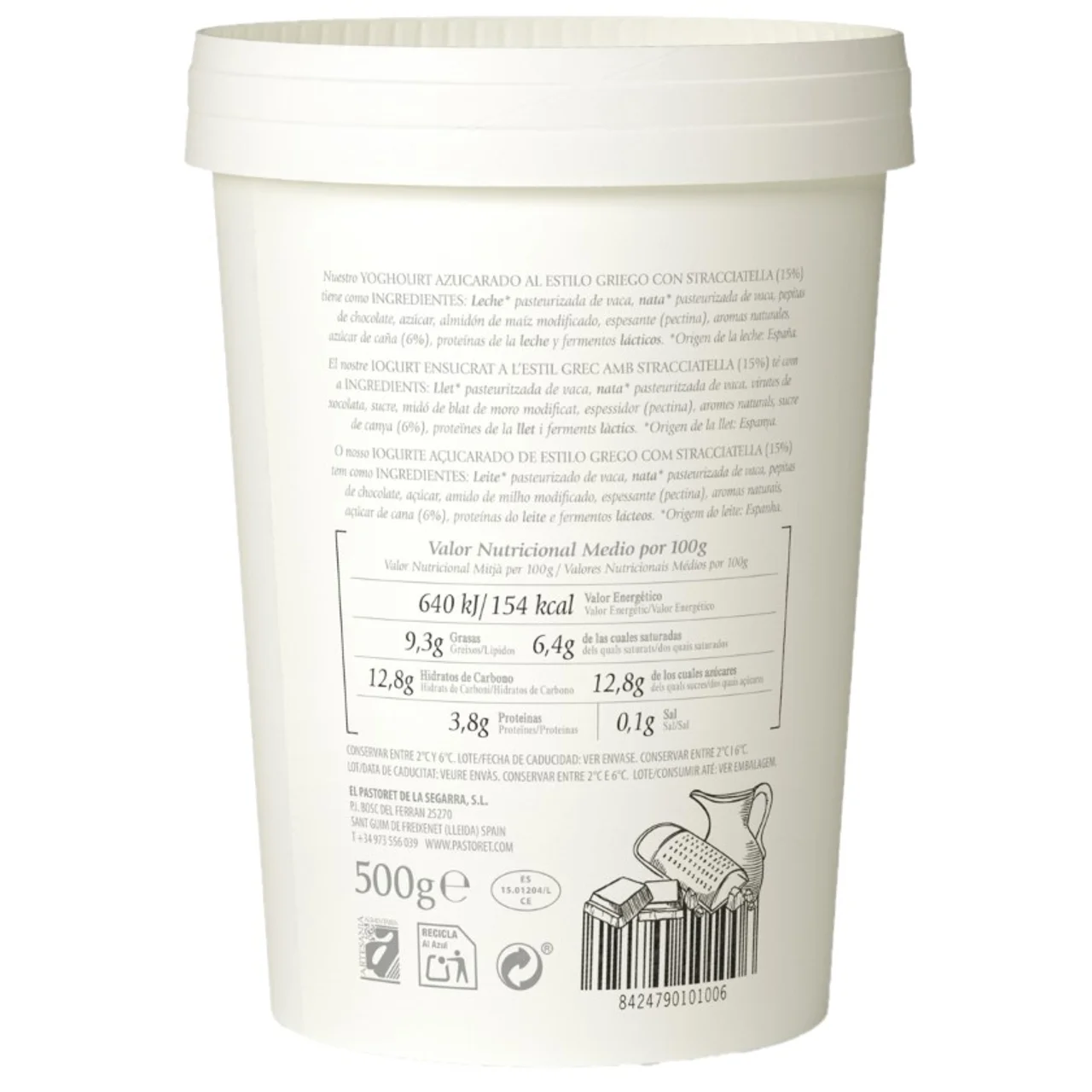 Yogurt edulcorado griego