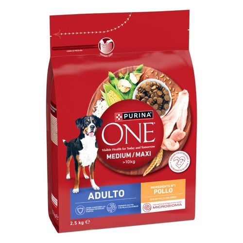 PURINA ONE Menjar de pollastre i arròs Adult per a gos medium/maxi