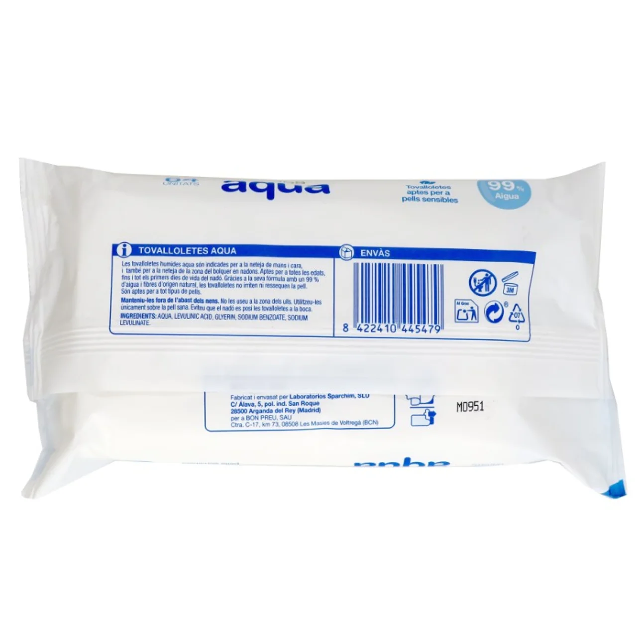 BONPREU Toallitas húmedas aqua