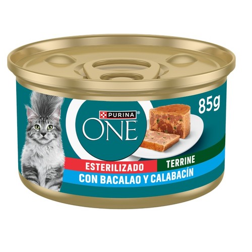 PURINA ONE Menjar Terrine de bacallà per a gat esterilitzat