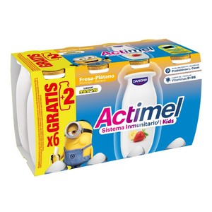 Imagen de ACTIMEL Iogurt per beure de maduixa i plàtan