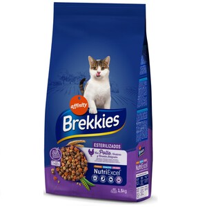 BREKKIES Comida para gatos esterilizados 1.5kg