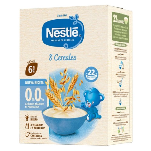 NESTLÉ Farinetes 8 cereals 0%0%