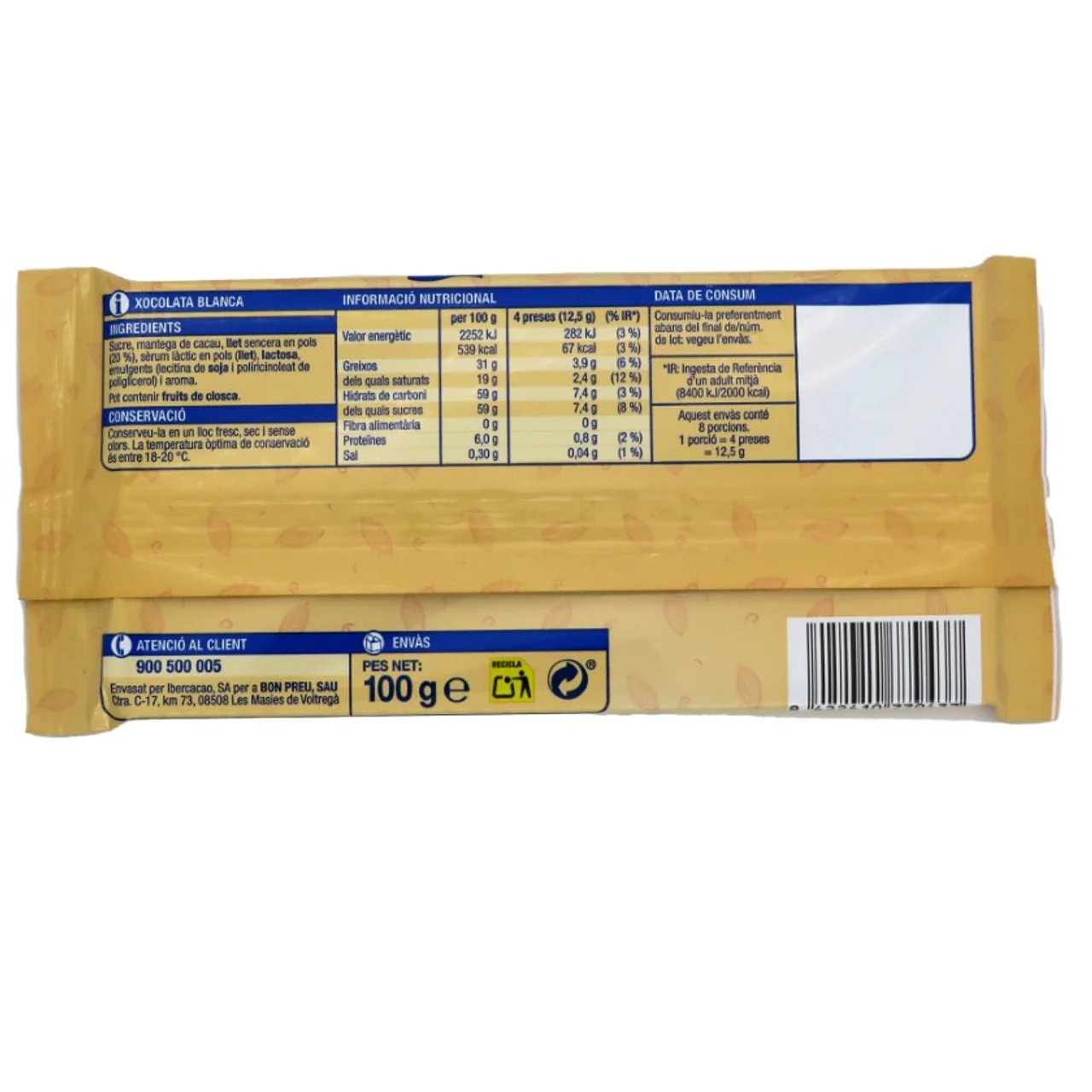 BONPREU Chocolate blanco
