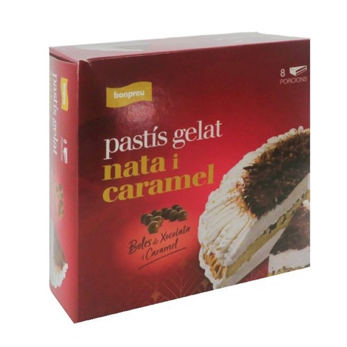BONPREU Pastís gelat de nata i caramel