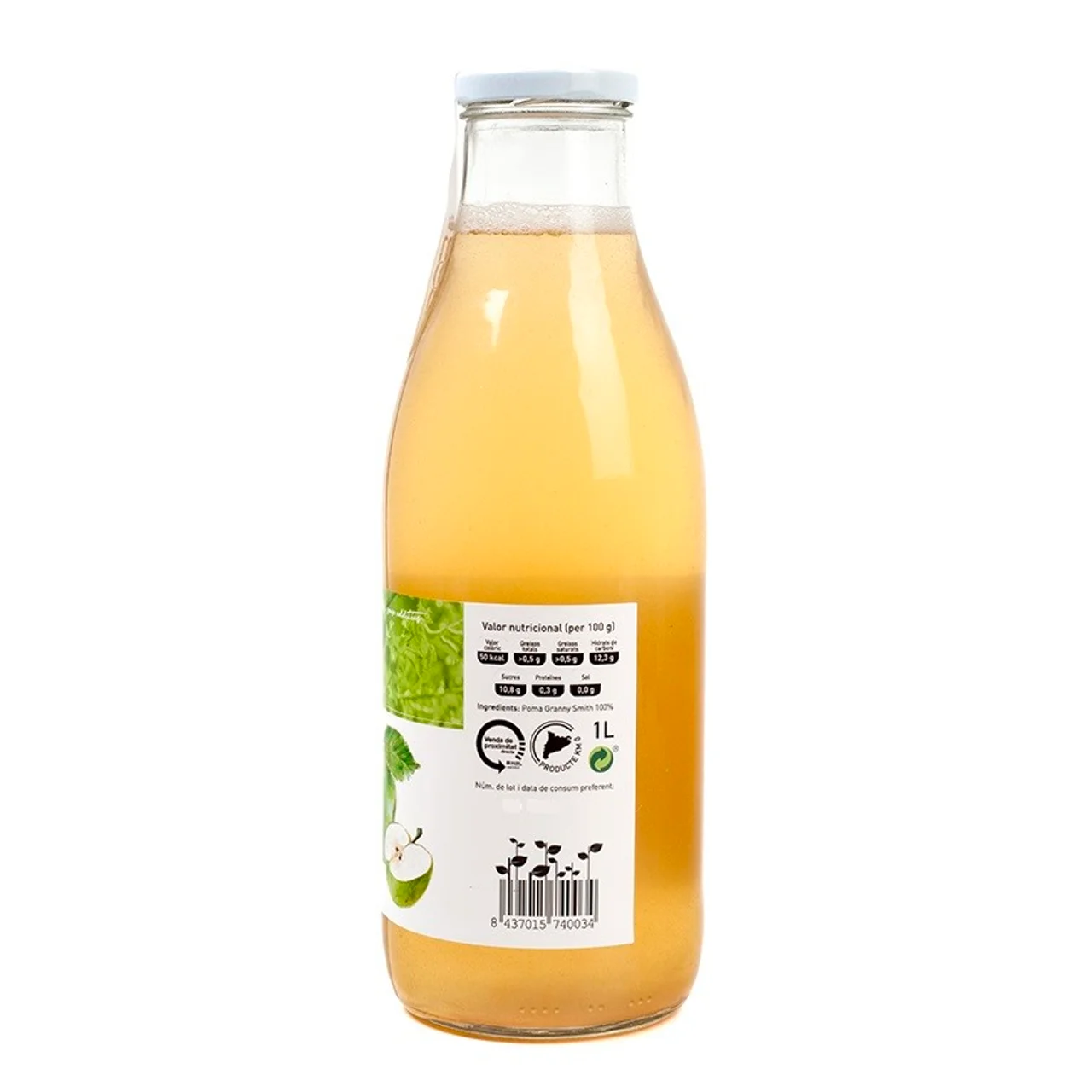 Zumo de manzana granny Km0 en botella
