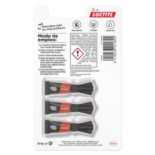 LOCTITE Adhesiu super glue-3 Power gel monodosis