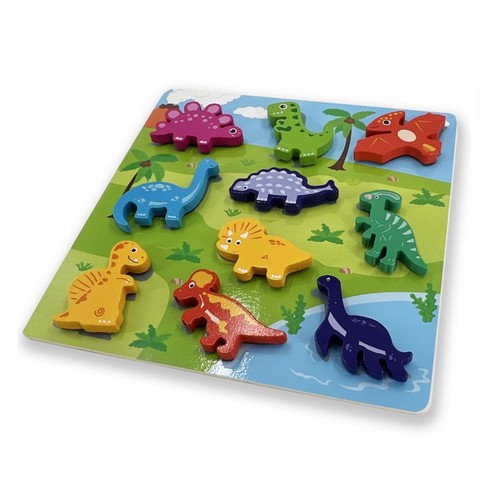 NATURE Joc Encaixos de dinosaures fusta