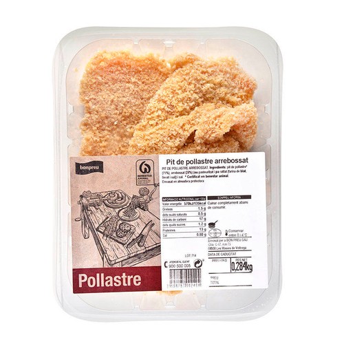 BONPREU Pit de pollastre arrebossat