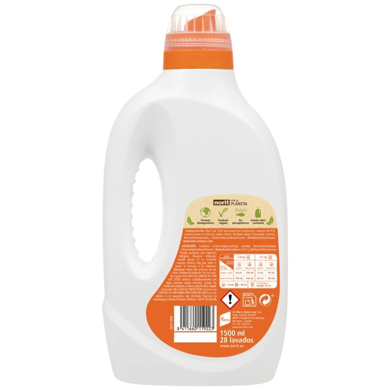 Detergente concentrado ropa color de 28 dosis