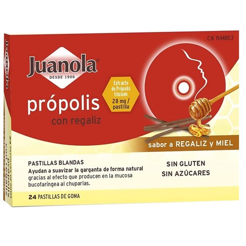JUANOLA Pastilles toves gust a regalèssia i mel