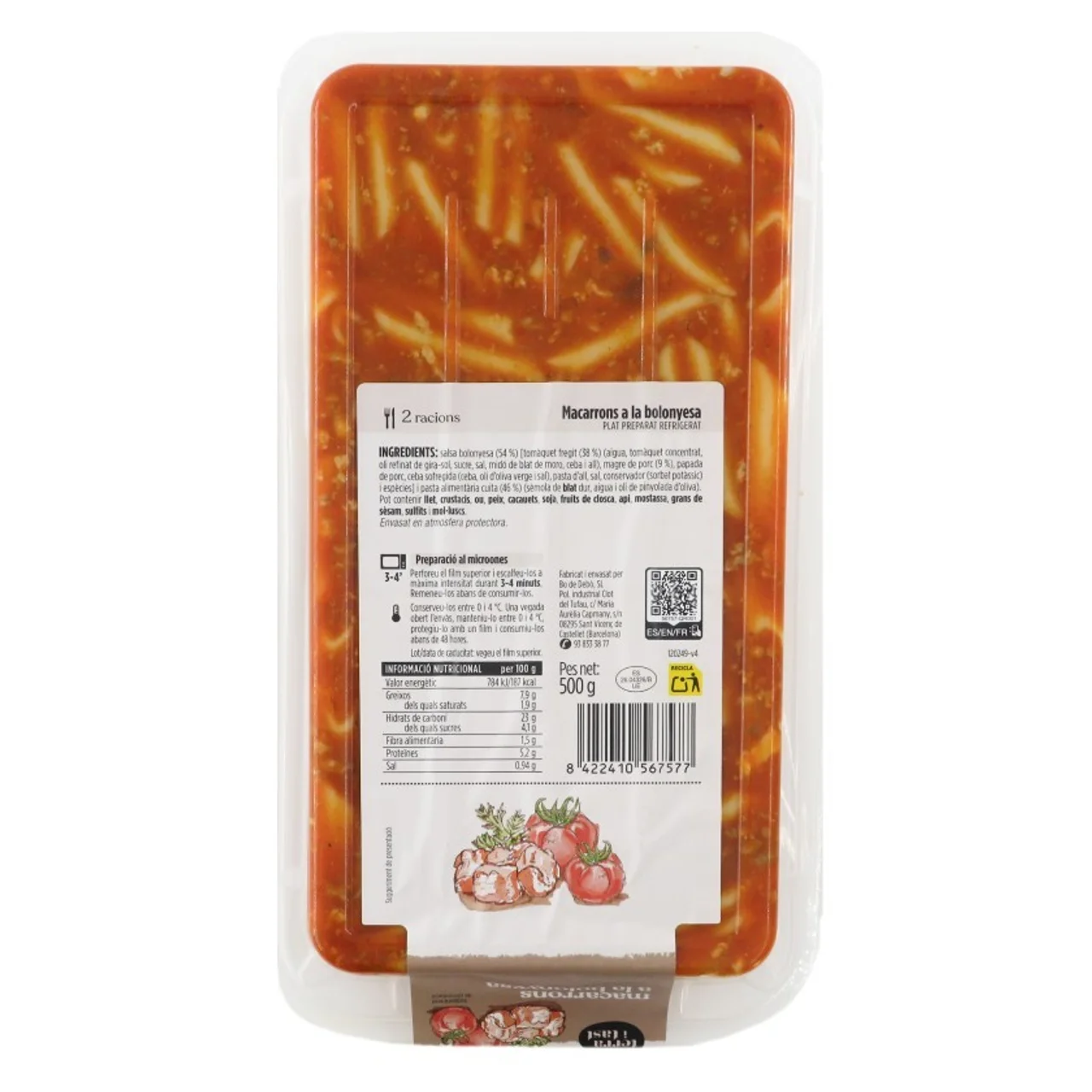 TERRA I TAST Macarrones a la boloñesa