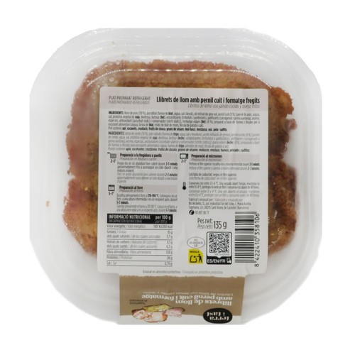 TERRA I TAST Llibrets de llom amb pernil cuit i formatge